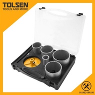 Tolsen 7PCS CARBIDE GRITTED HOLE SAW SET 75862