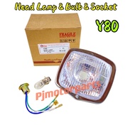 Yamaha 80 Y80 Y 80 Head Lamp Light & Socket & Bulb Set Lampu Depan