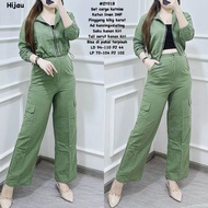 BELIEVE-NEW STELAN CARGO KATUN LINEN IMPOR SLETING DEPAN TEBAL LD 94-110 VS-ZY018/STELAN WANITA KEKI