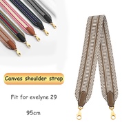 95cm Canvas Replacement Bag Strap，2.5cm/5cm wide shoulder strap，Fit for hermes evelyne29