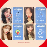 4pcs/set AESPA Album Photo Photocards KARINA NINGNING GISELLE WINTER Lomo Cards 2023 SEASON'S GREETINGS Kpop Postcards  JY