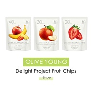 [Olive Young] Delight Project Fruit Chips 3Flavor / dried fruit / meal replacement / Korean Snack / children's snacks
