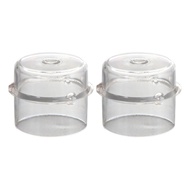 2pcs 100ML Measuring Cup Lid Dosing Sealing Caps Suitable for Thermomix TM5 TM6 TM31 Food Processor Spare Part Clear