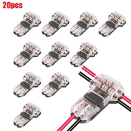 20pcs Low Voltage Wire Connector 2 Pin 3/2 Way H Type Wire Connectors Quick Splice Wire Connectors S