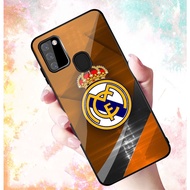 Ốp Lưng SAMSUNG GALAXY A21S mặt kính cường lực cao cấp In hình Câu Lạc Bộ Bóng Đá