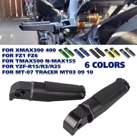 YZF-R3/R15/R25 Passenger Rear Foot Pegs Footrests Rider Pedal For Yamaha TMAX500 XAMX300 400 N-MAX15