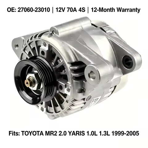 Alternator 27060-23010 ALN1722 12V 70A 4PK For Toyota MR2 SW20 3S-GE Yaris Vitz CP10 1SZ-FE 2SZ-FE 1