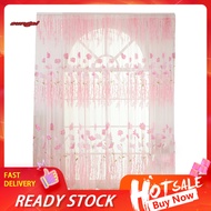 SUN_ Fine Workmanship Window Treatment Wear Resistant Polyester Flower Pattern Rod Pocket Sheer Curtain Panel for Home