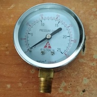 Pressure gauge manometer 2 1/2" racket 0-25 kg/cm2 350 lb/in2 thread 1/4 Forbes