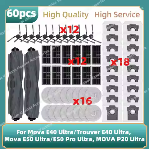 Compatible For Mova E40 Ultra/Trouver E40 Ultra, Mova E50 Ultra/E50 Pro Ultra, MOVA P20 Ultra Main S