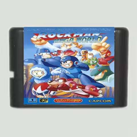 RockMan Mega World 16 bit MD Game Card For Sega Mega Drive For Genesis