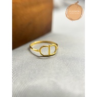 Fledios 916 Pure Minimalist Gold Ring/Fledios 916 Gold Ring Minimallist Rattan Split Ring Minimalist