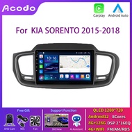 Acodo Android 12วิทยุติดรถยนต์สำหรับKia Sorento 2015-2018 Carplay Android Autoเครื่องเล่นวิดีโอมัลติมีเดีย8Cores 8G RAM 128G ROM GPSนำทางGPS Bluetooth AM FM RDS WIFI 4G 2Din DVDสเตอริโอหน้าจอIPS Head Unit Autoradio Mirror Linkพัดลมระบายความร้อนHeadunit