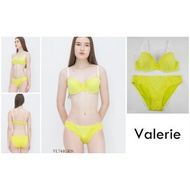 Women's Bra set Thin Foam Wire VALERIE cup 3/4 Mix Lace Premium 34B 34C 38B underwear / underwear VL
