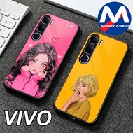 (VV5) AESTETIC Girl -Case for VIVO X100 V50 LITE V40 LITE V40 V30 V29 V29E Y100 Y29 Y28 Y04S Y03 Y02