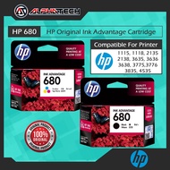 HP 680 Original Ink Advantages Catridge, Black / Tri-Color for HP Printer 1115 / 2135 / 2776