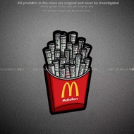 Car Sticker McDonald's Dollar French Fries Creative Electric Motorcycle Notebook Body Scratch Glass 