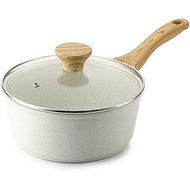 SENSARTE Non-Stick Stew Pot with Lid, 2.0 Quarts (Approx. 2.0 Liters) Small Pot with Swiss Granite C