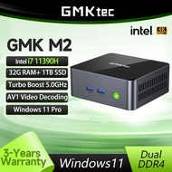 GMKtec M2 Mini Pc Intel i7 11390H DDR4 NVME SSD 4C/8T Windows 11 Pro 16GB/32GB 512GB/1TB WiFi6 BT5.2 Desktop Gaming Computer Pc