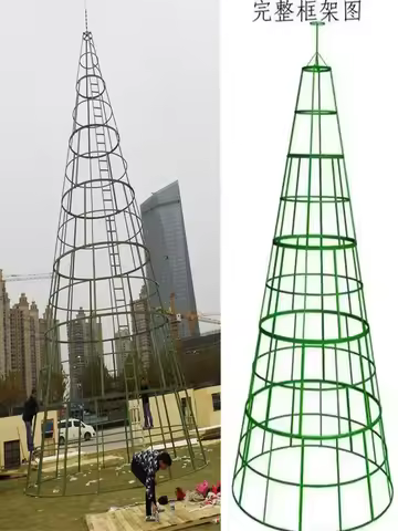 Large frame Christmas tree custom 3/4/5/6/8/10/12/15 meters outdoor light tree shopping mall decorat