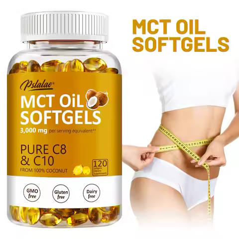 MCT Oil Softgels - Supports Energy, Focus and Mental Clarity, Weight Management, Improves Digestion,