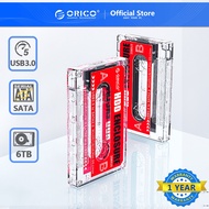 ORICO HDD Case 2.5 inch Transparent SATA to USB 3.0 3.1 Hard Disk Case Tool Free 5Gbps 4TB UASP Type C SSD HDD Enclosure 10Gbps (2580U3)