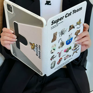 เคสiPadหมุน 360° แผ่นหลังอะครีลิ Super Cat Team Gen10 Gen9 gen8 ลายแมว gen7 gen6 gen5 เคสไอแพด iPad Case