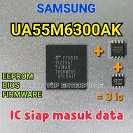 SAMSUNG UA55M6300AK IC eMMC + 25Q40 + 24C512 EEPROM / BIOS / FIRMWARE (UA55M6300)(THGBMDG5D1LBAIT)(B