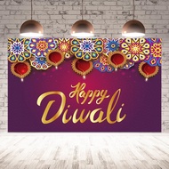 5x3ft Happy Diwali Photography Backdrop Diwali Decor Backdrops for Photography Happy Diwali Banner Indian Diwali Decorations and Supplies for Home Party