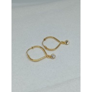 MATA PUTIH White Eye Pendulum Ring Earrings 1/2 gram Light Gold