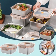 316 Stainless Steel Large Capacity Fresh-keeping Refrigerator Special Storage Fruit Lunch Box O3O8