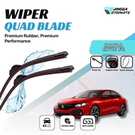 HONDA Quad Wiper (4) Blade Civic FC Frameless 4-Layer Rubber Blade Universal 1 Set Kiri and Right Fr