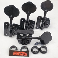 KR-Open Frame Electric Bass Machine Heads Tuners Wilkinson Tuning Peg Black for bass WJBL-200 Made I