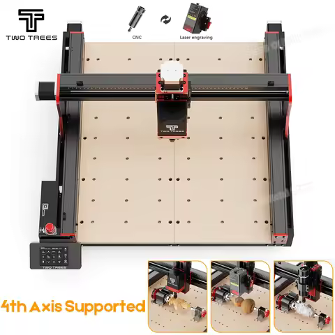 Twotrees TTC450 Pro CNC Milling Cutter CNC Engraving Machine 3Axis/4Axis Cutting Machine for Wood Ac