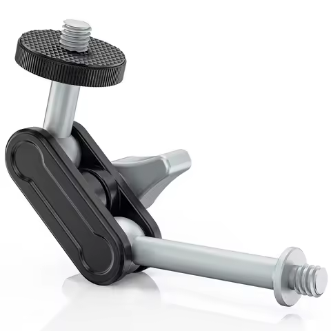 WEYLLAN Magic Arm and Universal Phone Clamp Adapter Clip Mount 1/4 Inch Screw for Mounting LED Flash