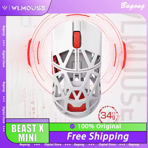 Wanling Wlmouse Beast x Mini Mouse Dual Mode Lightweight Magnesium Alloy Wireless Mouse Ergonomics P