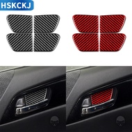 For Honda Accord 2014-2017 Inner Door Handle Bowl Cover Trim Stickers Carbon Fiber accessories Textu
