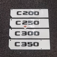 Mercedes Benz AMG Logo AMG Emblem C200 C250 C300 C350 Silver Gloss Black Logo