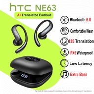 HTC NE63 AI Translator Earbud Open Ear Earphone Wireless Bluetooth Earphone Bass Bluetooth 6.0 With 
