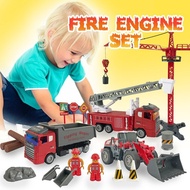 Simulation Fire Engine Set Fire Engine Car Lorry Ladder Fire Truck Water Spray Fire Engine Car Kids 