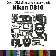 3M Skin stickers for Nikon D810 (Many models) | Anti-fouling film for Nikon D810 body