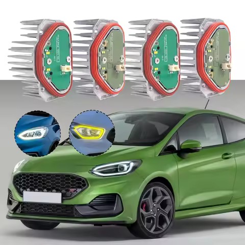 Front LED White Daylight DRL Modules Headlight Unit ST5872H H1BB13D278AC for Ford Fiesta MK8 / MK7 H
