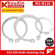 snap external retaining c-clips rings set / snap rings assortment kit 304 stainless steel M3-M120[ZT