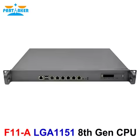 Firewall Appliance LGA1151 Intel Core i3 8100 i5 8600 i7 8700 with 6x I226 LAN 4x 10G SFP 2xUSB 1U N