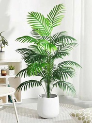 1入pc大型人造植物假棕櫚樹熱帶棕櫚葉假植物高大室內真實觸感塑料龍舌蘭葉適用於家居花園戶外辦公室裝飾