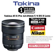 Tokina AT-X Pro 12-24mm F/4 DX II cinema Lens original for canon Nikon ( 1 years warranty)