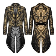 2 Colors New Style Medieval Men's Dress Steampunk Tuxedo Gothic Court Dress Annual Meeting Dinner Pa