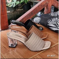 7CM Knitted Glass Heel Sandals