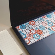 【鍵盤膜】六角磁磚 - 富士山 / 紅