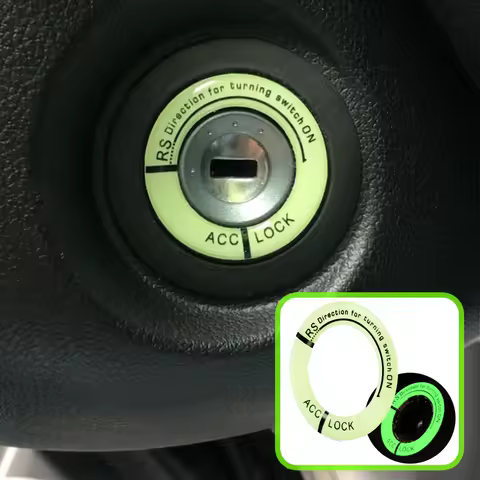 Luminous Car Key Ring Sticker Ignition Switch Cover for Audi A4 A6 A3 A5 Q3 Q5 Q7 BMW E46 E39 E90 E3